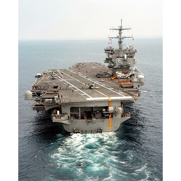 U.S.S. Enterprise Aircraft Carrier Stern View - Style B - 20x30 Inch Glossy Laminated Poster - Stunning Detail and Bold Colors