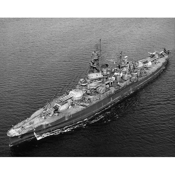 U.S.S. Pennsylvania Battleship U.S. NAVY 1946 - Style B - 12x18 Inch Laminated Poster - Stunning Detail and Bold Colors