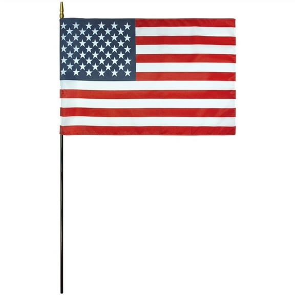 U.S. Silky Stick Flag - 4" x 6" - Sold by the Dozen