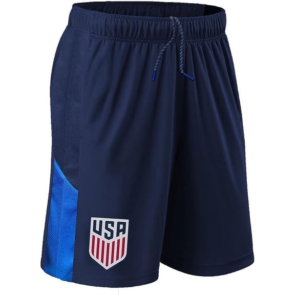 U.S. Soccer USMNT Official Licensed Adult Men Poly Shorts - Navy