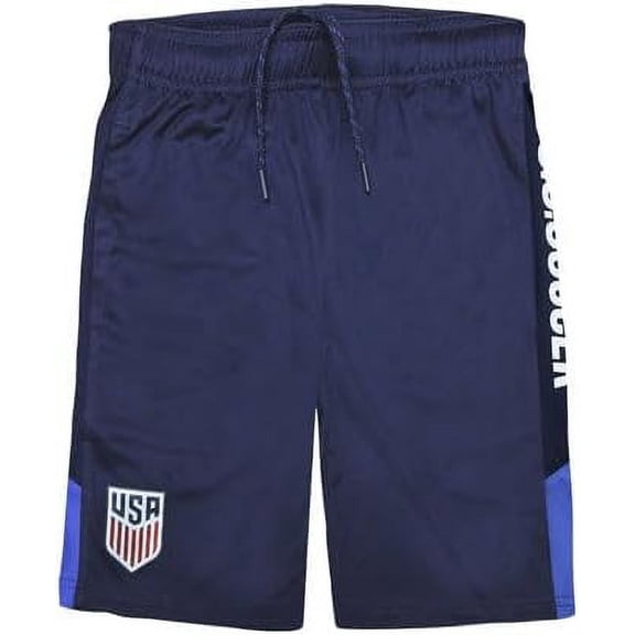 U.S. Soccer USMNT Official Licensed Poly Soccer Youth Shorts - Navy