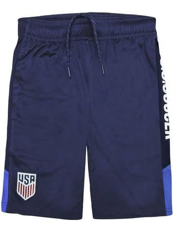 U.S. Soccer USMNT Official Licensed Poly Soccer Youth Shorts - Navy