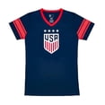 thumbnail image 1 of U.S. Soccer USWNT National Team 4 Star Champion Soccer Game Day Youth Poly Shirt, Navy - YXS [Add Custom Name/Number], 1 of 4