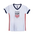 thumbnail image 1 of U.S. Soccer USWNT National Team 4 Star Champion Soccer Game Day Youth Poly Shirt, White/Red - YL [Add Custom Name/Number], 1 of 6
