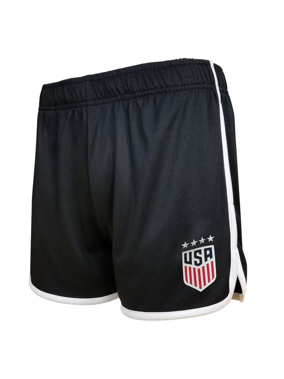 U.S. Soccer USWNT Offical Licensed Women's Track Shorts - Black