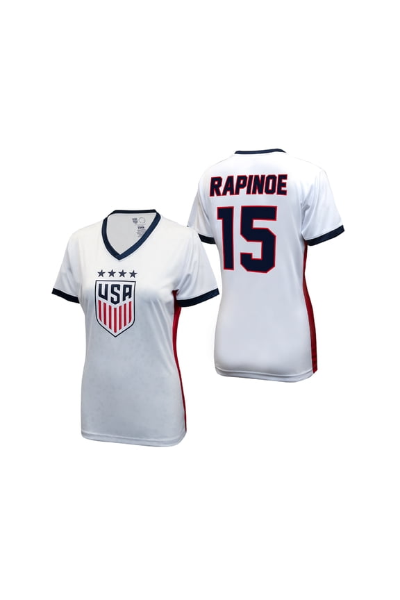 U.S. Soccer USWNT Women National Team Gameday Polyshirt - Rapinoe 15 [Navy, Small]