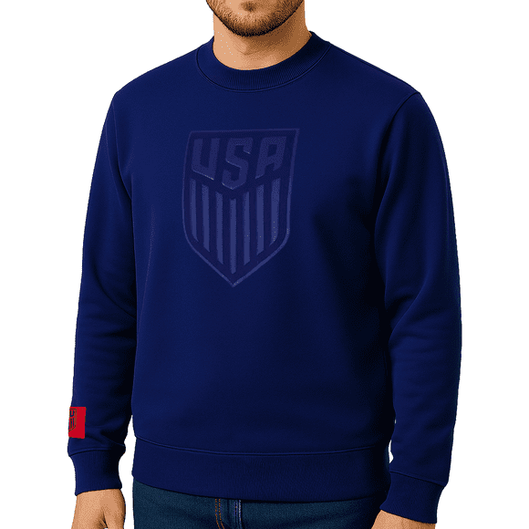 U.S. Soccer by Icon Sports Crewneck Long Sleeve T-Shirt, Men's L