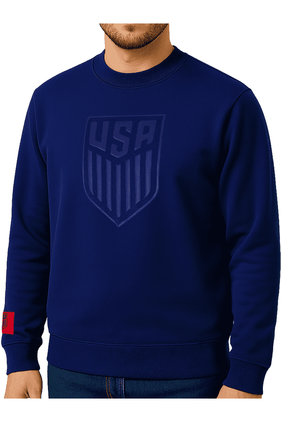 U.S. Soccer by Icon Sports Crewneck Long Sleeve T-Shirt, Men's L