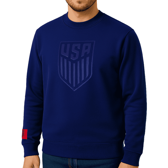U.S. Soccer by Icon Sports Crewneck Long Sleeve T-Shirt, Men's M