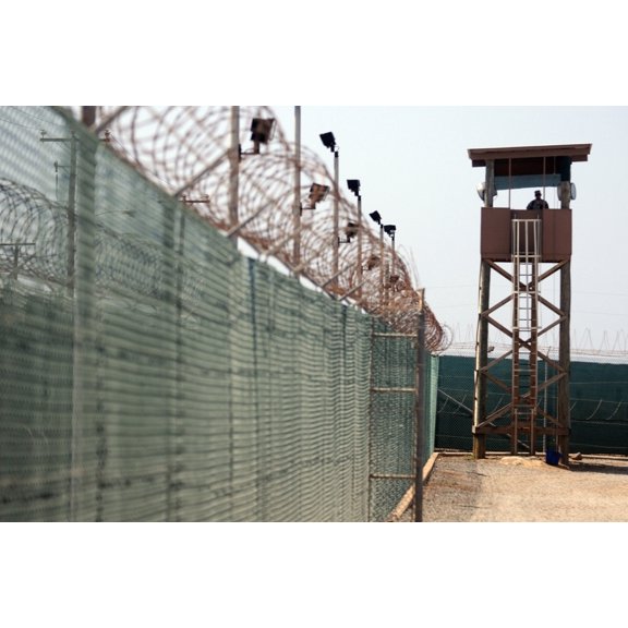 U.S. Soldier Stands Watch In A Guard Tower At Camp Delta In Guantanamo Bay Naval Base Cuba June 8 2010. History (