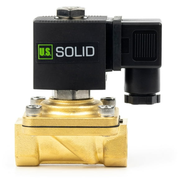 U.S. Solid Electric Solenoid Valve with Junction Box AC 110V Brass 1/2 inch