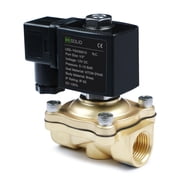 U.S. Solid 1/2" Brass Solenoid Valve - 12V DC, Normally Closed, 10 Bar Electric Valve for Water, Air, Diesel