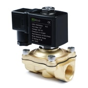 U.S. Solid 1/2" Brass Solenoid Valve - 24V DC, Normally Closed, 10 Bar Electric Valve for Water, Air, Diesel