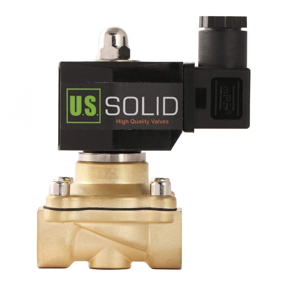 U.S. Solid Electric Solenoid Valve IP65 DC 12V Brass 1/2 inch