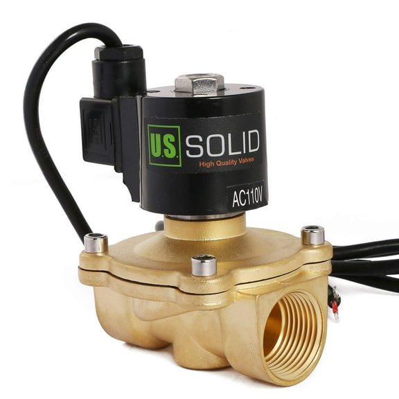 U.S. Solid Electric Solenoid Valve IP67 AC 110V Brass 1 inch