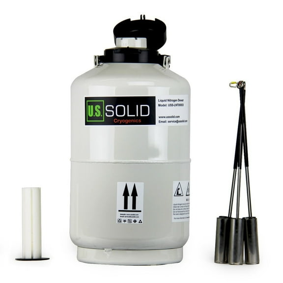 U.S. Solid Cryogenic Insulation Portable 10L Liquid Nitrogen Tank LN2 Storage Container