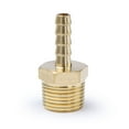 thumbnail image 1 of U.S. Solid 1/4 in Barb x 3/8 in MNPT Brass Fitting Hose Adapter, 1 of 5