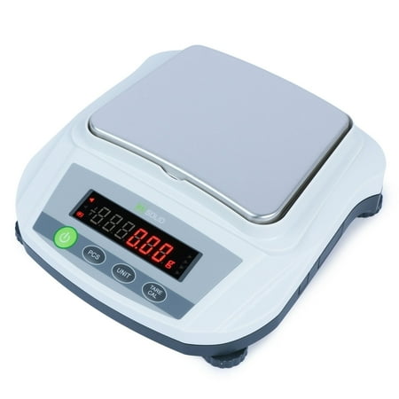 U.S. Solid 2000g x 0.01g Analytical Digital 10mg Lab Precision Balance Scale with White Panel