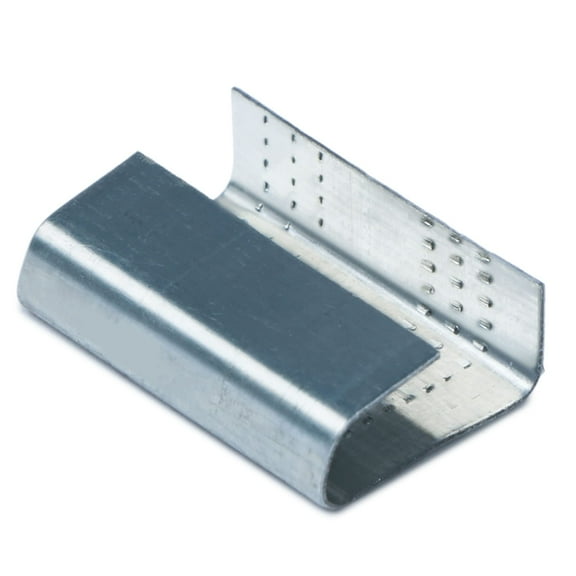 U.S. Solid 200pcs Packaging Strapping Open Serrated Seals For 5/8 inch Strap Width Polyester (PET) Strapping Banding Strapping Clips Plastic Poly Strapping Metal Buckle