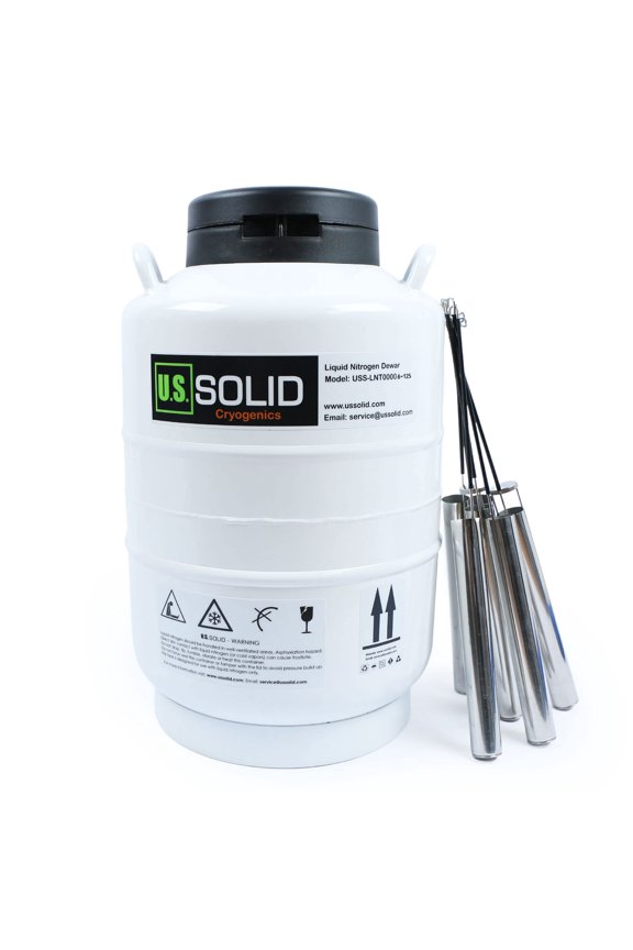20L Cryogenic Container Liquid Nitrogen LN2 Tank Dewar 125mm Diameter