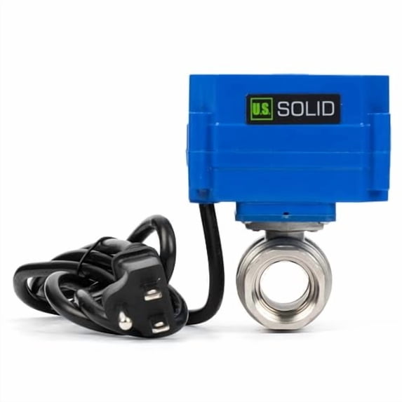 U.S. Solid 3/4" Motorized Ball Valve with US Plug 110VAC Stainless Steel Electrical Ball Valve,Auto Return, Normally Open