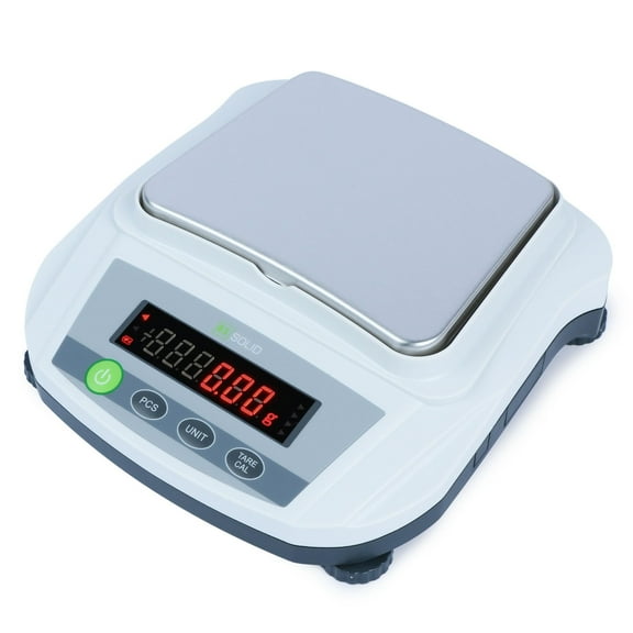 U.S. Solid 3000g x 0.01g Analytical Digital 10mg Lab Precision Balance Scale with White Panel