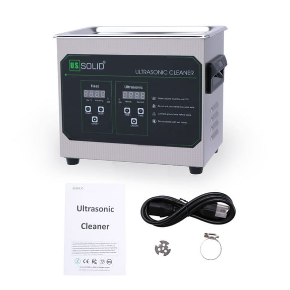 U.S. Solid 3L Ultrasonic Cleaner 40KHz Stainless Steel Jewelry Cleaning Machine with Digital Timer and Heater