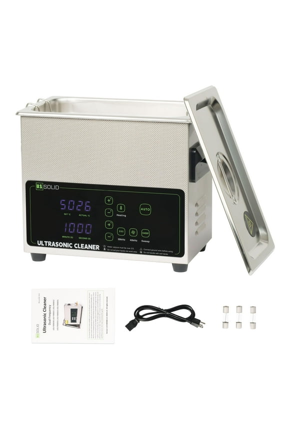 3L Ultrasonic Cleaner - 28/40kHz Dual-Frequency Digital Ultrasonic Cleaning Machine with Heater, Timer, and Degas Function