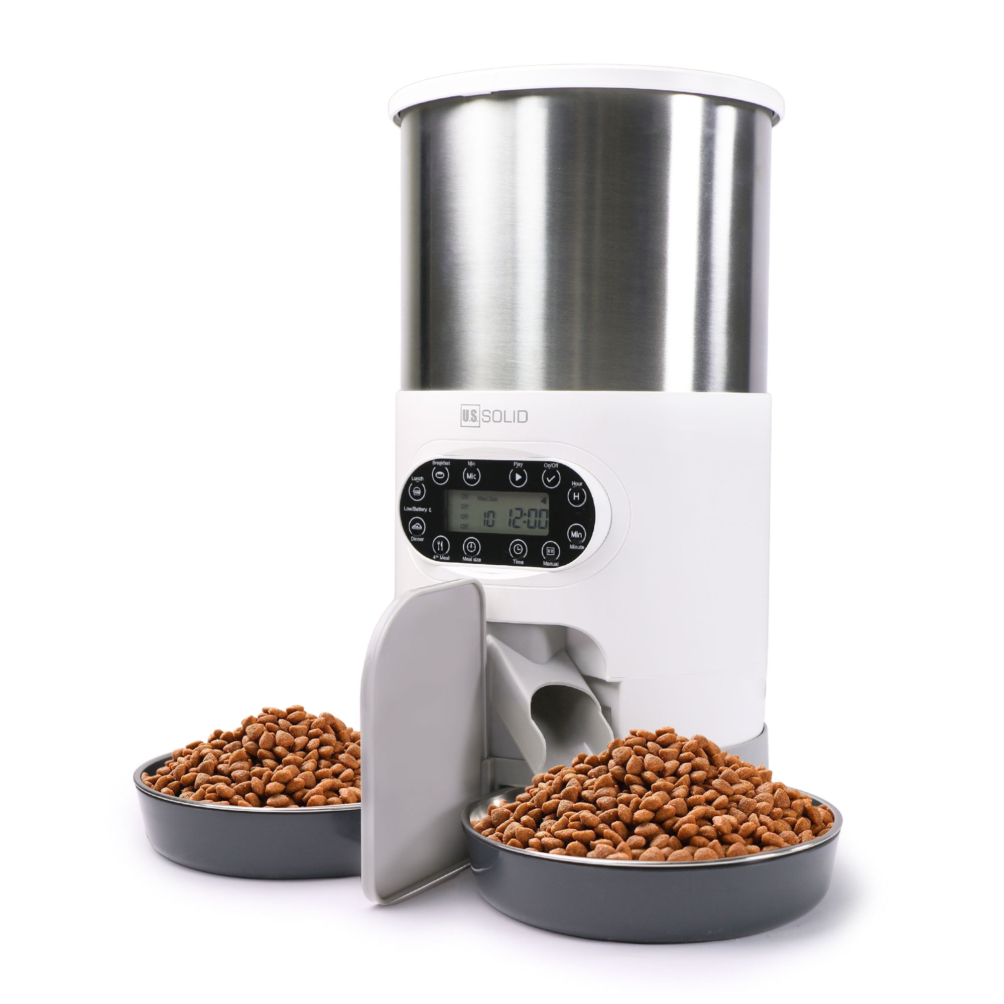 Eugad Automatic Cat/Dog Feeder 2 Bowls Washable 4L Food