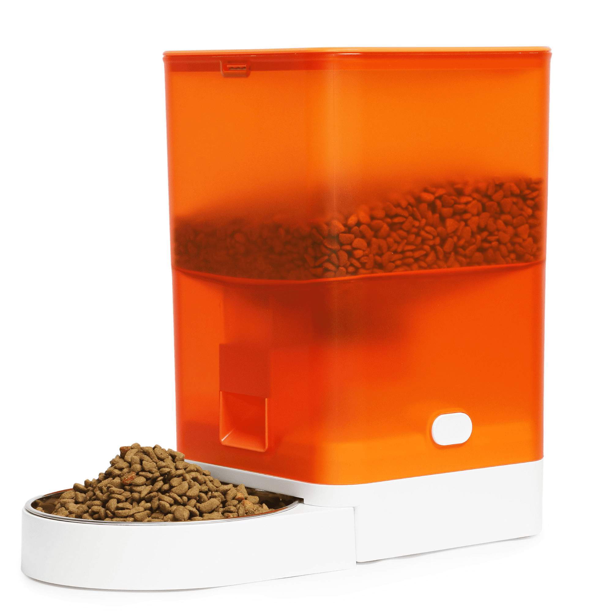 U.S. Solid 4L Orange Automatic Cat Feeder Pet Food Dispenser with