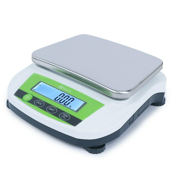 U.S. Solid 5000g x 0.01g Analytical Digital 10mg Lab Precision Balance Scale with Green Panel