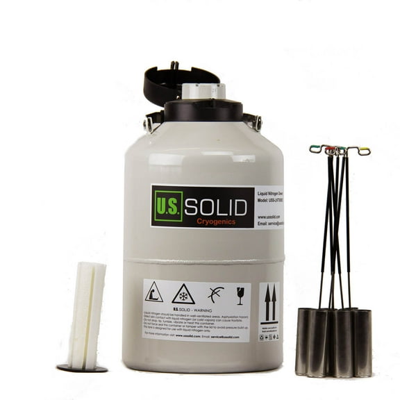U.S. Solid 6 L Liquid Nitrogen Tank LN2 Storage Container Dewar