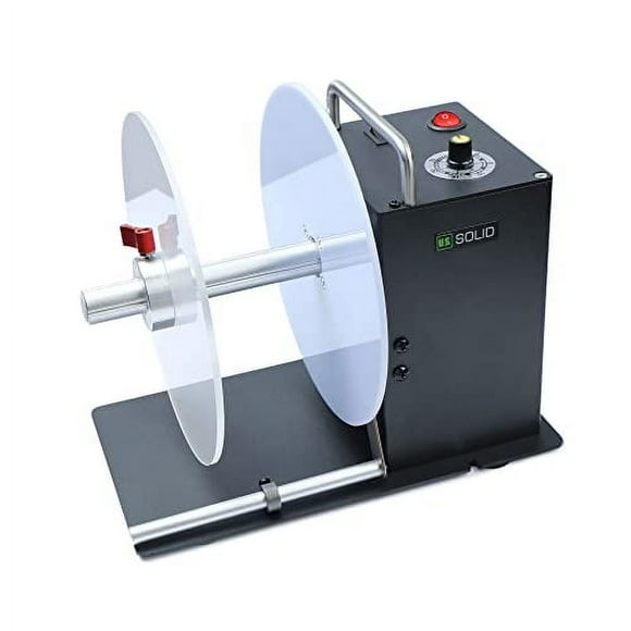 U.S. Solid Automatic Label Rewinder Rewinding Machine, 3.15" Max. Label Width, 1"/1.5" Core Diameter