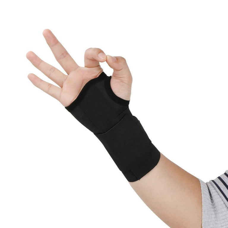 U.S. Solid Black Wrist Support Brace Pain Relief, Fits Right Hand, Small  Size 