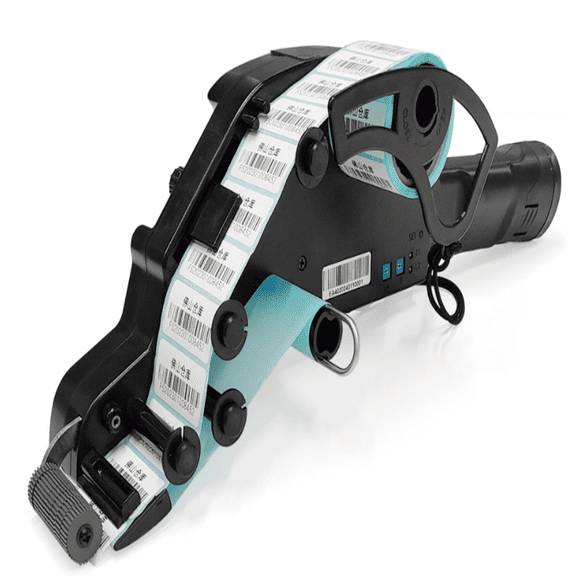 U.S. Solid Cordless Handheld Label Applicator Battery Powered for 15-40mm Label Width Rolls on Cartons, Bags & Flat Surfaces