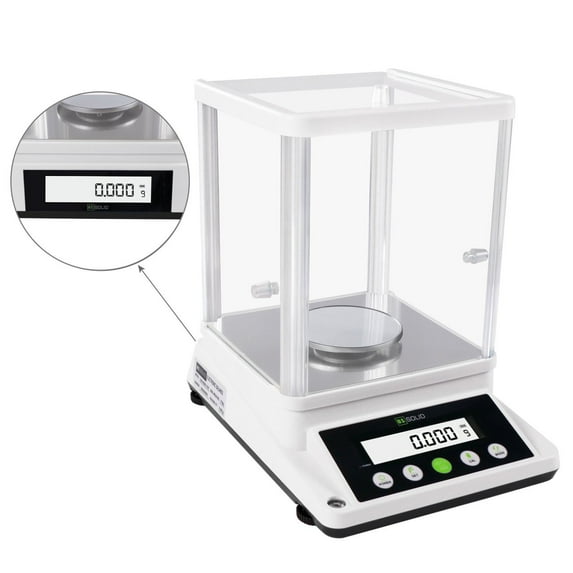 U.S. Solid Digital Analytical Balance 110g x 0.001g/1mg Lab Precision Scale with 2 LCD Screens