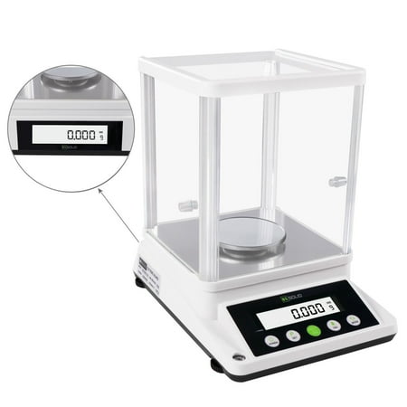U.S. Solid Digital Analytical Balance 210g x 0.001g/1mg Electronic Lab Precision Scale with 2 LCD Screens, 4 Units Available, RS232 Interface