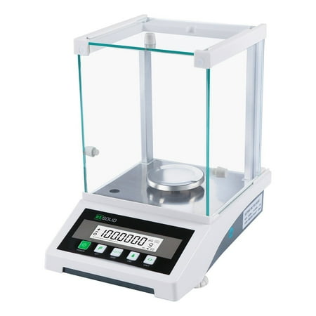 U.S. Solid Digital Analytical Balance 220g x 0.0001g/0.1mg Electronic Lab Precision Scale