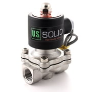 U.S. Solid Electric Solenoid Valve Semi-direct Lift VITON Seal Normally Closed DC 12V Stainless Steel 1/2 inch