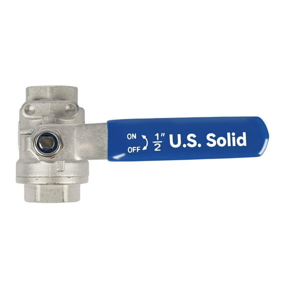 U.S. Solid 2-Way Manual Ball Valve 304 Stainless Steel 1/2 in Female NPT