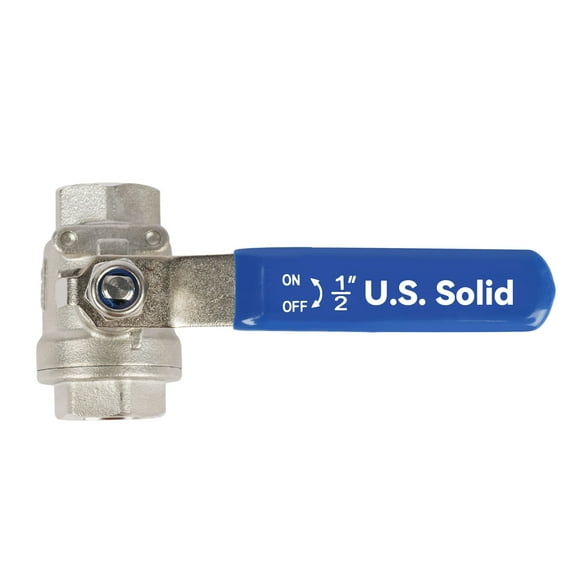 U.S. Solid 2-Way Manual Ball Valve 316 Stainless Steel 1/2 in Female NPT
