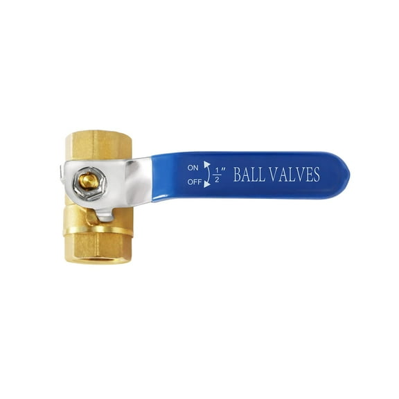 U.S. Solid 2-Way Manual Ball Valve Brass 1/2 in Female NPT