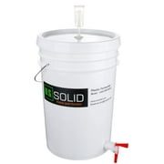 U.S. Solid Plastic Fermenter Fermenting Bucket with Spigot and Airlock, 6.5 Gallon