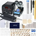 thumbnail image 1 of U.S. Solid Dual Pyrography Pen Wood Burning Kit with 3 Tips, 2-in-1 Solid-Point 200℃~480℃ and Wire-Nib 250℃~750℃, 1 of 5