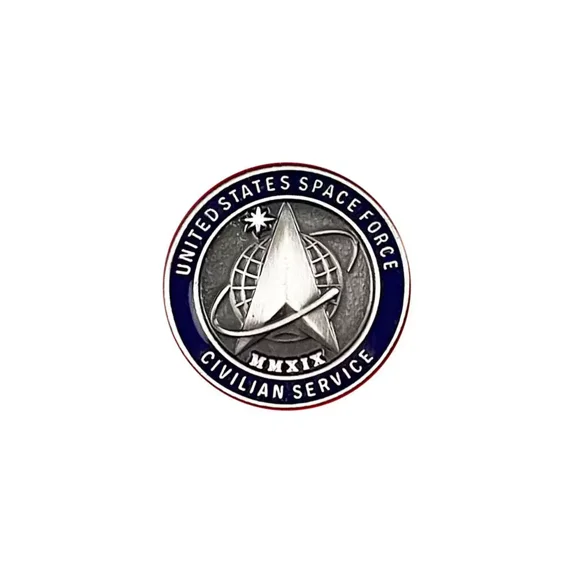 U.S. Space Force Civilian Service MMXIX Lapel Pin Genuine Badge