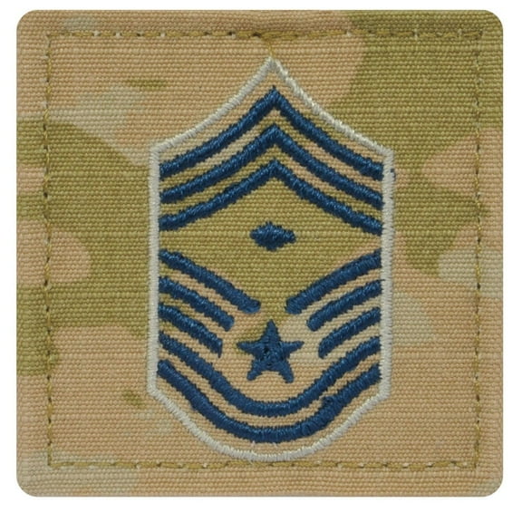 U.S. Space Force Embroidered OCP with Hook Rank Insignia Chief Master Sergeant - First