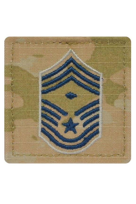U.S. Space Force Embroidered OCP with Hook Rank Insignia Chief Master Sergeant - First