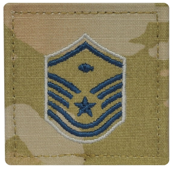 U.S. Space Force Embroidered OCP with Hook Rank Insignia - Master Sgt - 1st Sgt