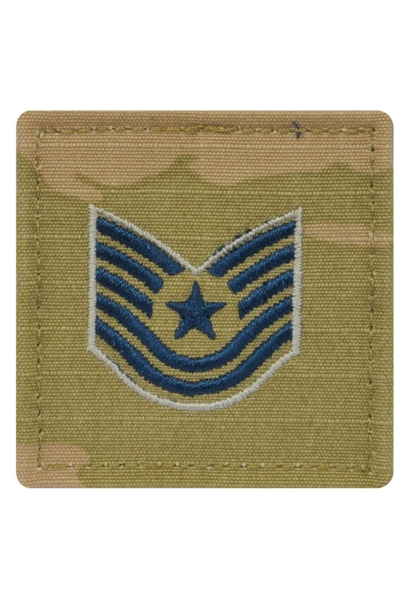 U.S. Space Force Embroidered OCP with Hook Rank Insignia Technical Sergeant