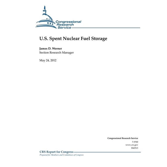 U.S. Spent Nuclear Fuel Storage (Paperback)